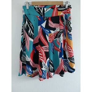 Loco Lindo Skirt Shorts MEDIUM Pullon with Side Buttons‎ Hawaiian Beach Flirty